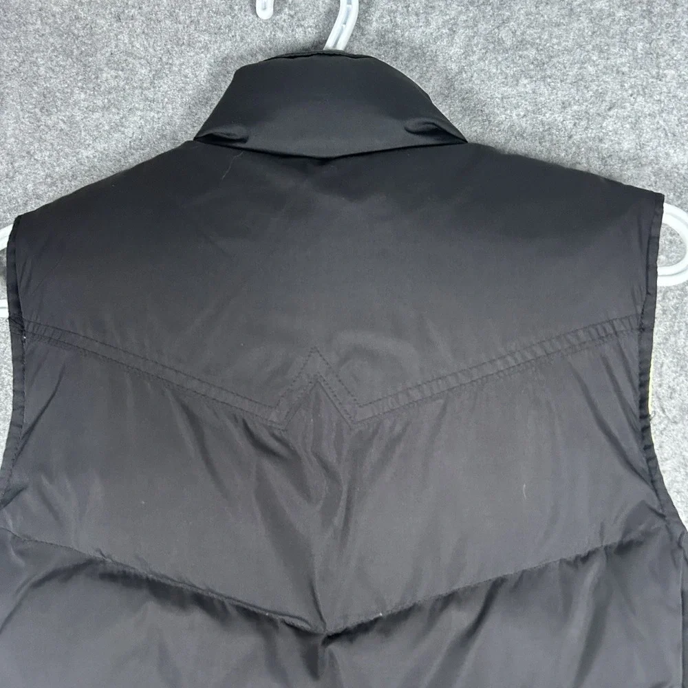 Gap Puffer Vest Men's Size Small Black Down Sleeveless Buttoned - Picture 11 of 11